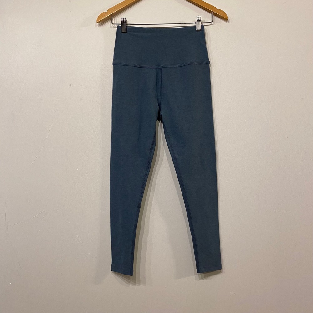 Beyond Yoga Womens Spacedye High Waisted Midi Leggings Blue Gray Size Medium